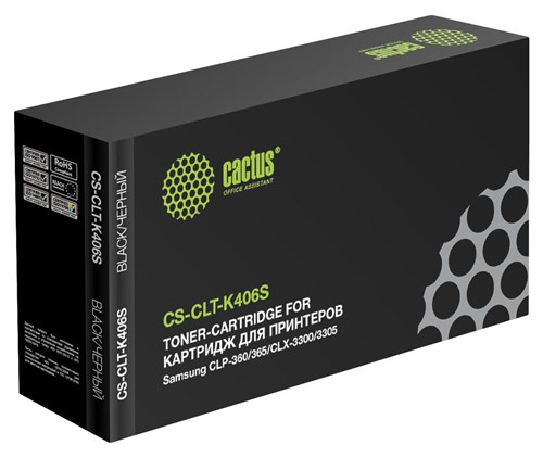 Картридж лазерный Cactus CS-CLT-K406S CLT-K406S черный (1500стр.) для Samsung CLP-360/365/CLX-3300/3 CS-CLT-K406S