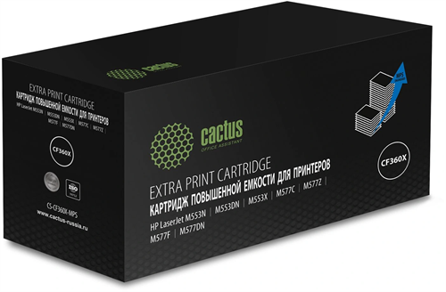 Картридж лазерный Cactus CS-CF360X-MPS CF360XX черный (19000стр.) для HP CLJ M552dn/M553dn/M553N/M55 CS-CF360X-MPS
