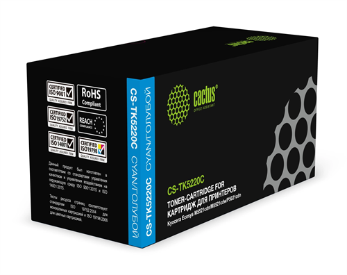 Картридж лазерный Cactus CS-TK5220C TK-5220C голубой (1200стр.) для Kyocera Ecosys M5521cdn/M5521cdw CS-TK5220C