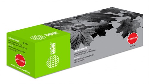 Картридж лазерный Cactus CS-C045HBK 045 H BK черный (2800стр.) для Canon LBP 611Cn/613Cdw/631Cn/633C CS-C045HBK