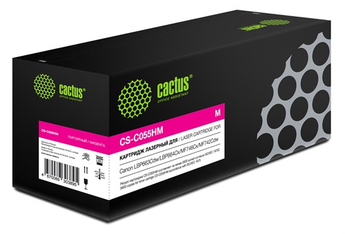 Картридж лазерный Cactus CS-C055HM 055 H M пурпурный (5900стр.) для Canon LBP663Cdw/LBP664Cx/MF746Cx CS-C055HM