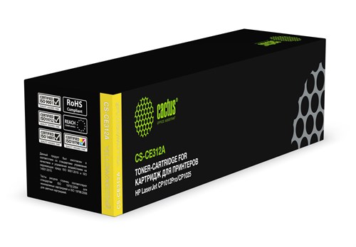 Картридж лазерный Cactus CS-CE312A CE312A желтый (1000стр.) для HP LaserJet CP1012Pro/CP1025 CS-CE312A
