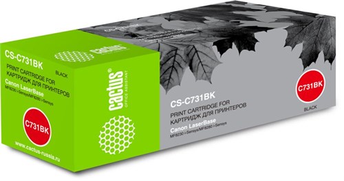 Картридж лазерный Cactus CS-C731BK 731 BK черный (1600стр.) для Canon LaserBase MF8230 i-Sensys/MF82 CS-C731BK
