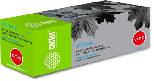 Картридж лазерный Cactus CS-C731C 731 C голубой (1800стр.) для Canon LaserBase MF8230 i-Sensys/MF828 CS-C731C