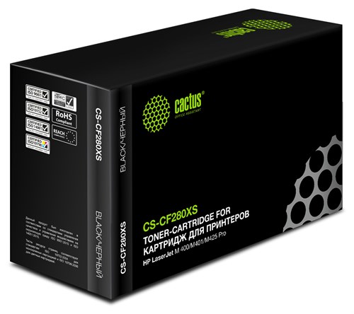 Картридж лазерный Cactus CS-CF280XS CF280X черный (6900стр.) для HP LJ Pro 400/M401/M425 CS-CF280XS