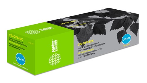 Картридж лазерный Cactus CS-CF542X CF542X желтый (2500стр.) для HP LJ M254dw/M280nw/M281fdn CS-CF542X
