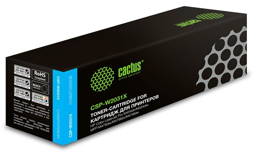 Картридж лазерный Cactus CSP-W2031X 415X голубой (6000стр.) для HP LJ M454/MFP M479 CSP-W2031X
