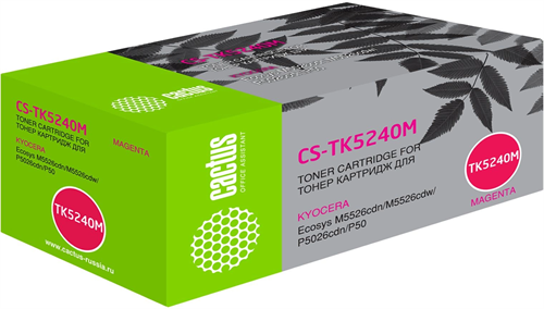 Картридж лазерный Cactus CS-TK5240M TK-5240M пурпурный (3000стр.) для Kyocera Ecosys M5526cdn/M5526c CS-TK5240M