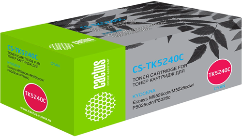 Картридж лазерный Cactus CS-TK5240C TK-5240C голубой (3000стр.) для Kyocera Ecosys M5526cdn/M5526cdw CS-TK5240C
