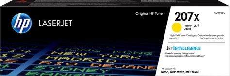 Картридж лазерный HP 207X W2212X желтый бар.в компл. (2450стр.) для HP M255/MFP M282/M283 W2212X