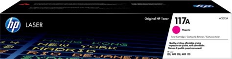 Картридж лазерный HP 117 W2073A пурпурный бар.в компл. (700стр.) для HP Laser 150/MFP 178/179 W2073A