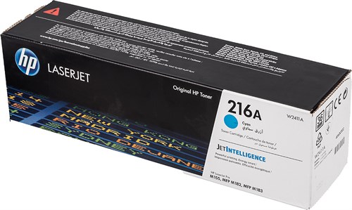 Картридж лазерный HP 216A W2411A голубой бар.в компл. (850стр.) для HP MFP M182/ M183 W2411A