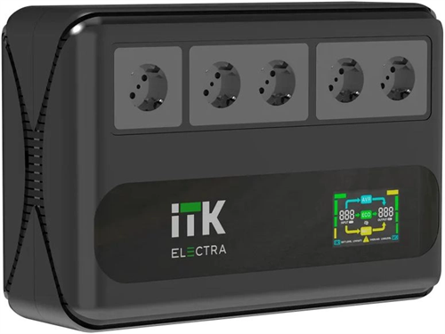Источник бесперебойного питания ITK Electra ELT5-600VA-1-001 360Вт 600ВА черный ELT5-600VA-1-001