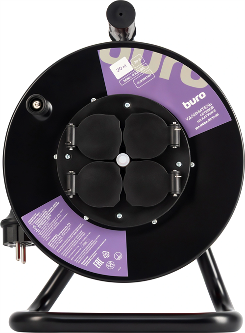 Сетевой удлинитель Buro BU-PSR4.20/G-20 20м (4 розетки) оранжевый (коробка) BU-PSR4.20/G-20
