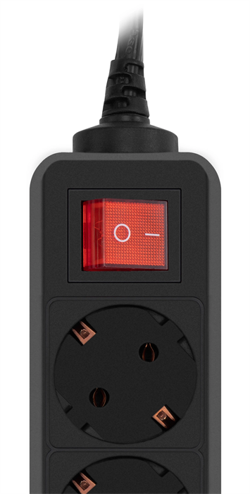 Сетевой фильтр PC Pet AP01006-3-B 3м (5 розеток) черный (пакет ПЭ) AP01006-3-B