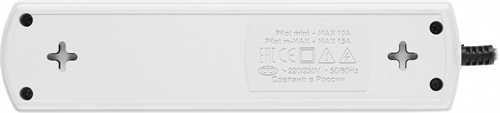 Сетевой фильтр Pilot mini 7м (4 розетки) белый (коробка) 130