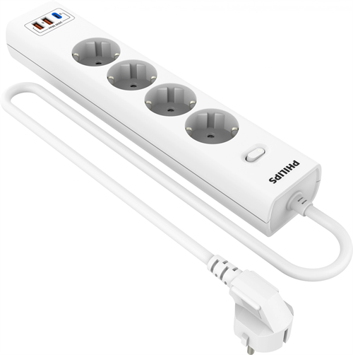Сетевой фильтр Philips CHP4346WA/51 2м (4 розетки) белый (коробка) CHP4346WA/51