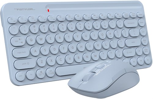 Клавиатура + мышь A4Tech Fstyler FG3200 Air клав:синий мышь:синий USB беспроводная slim Multimedia FG3200 AIR