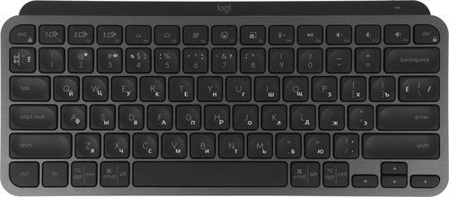 Клавиатура Logitech MX Keys Mini темно-серый/черный USB беспроводная BT/Radio LED (920-010617) 920-010617