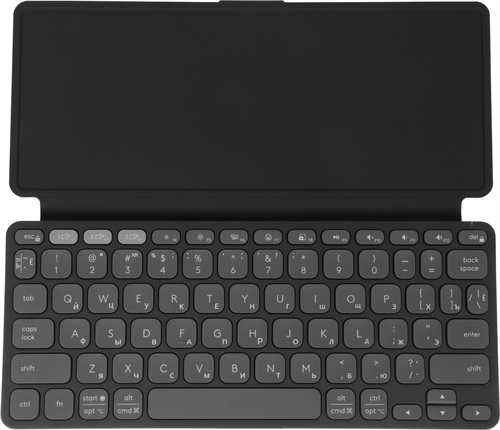 Клавиатура Logitech Keys-To-Go 2 графитовый/черный USB беспроводная BT slim Multimedia для ноутбука  920-012999