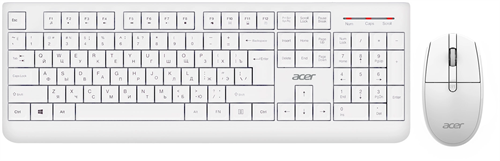 Клавиатура + мышь Acer OCC401 клав:белый мышь:белый USB беспроводная Multimedia (ZL.ACCCC.017) ZL.ACCCC.017
