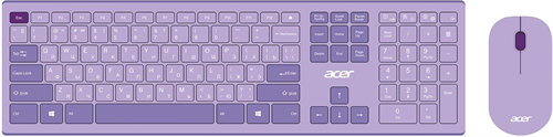 Клавиатура + мышь Acer OCC205 клав:фиолетовый мышь:фиолетовый USB беспроводная slim Multimedia (ZL.A ZL.ACCEE.00D