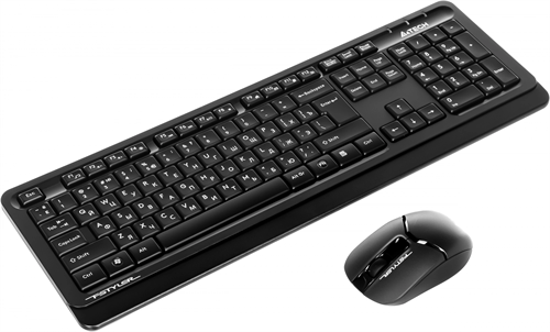 Клавиатура + мышь A4Tech Fstyler FG1012 клав:черный/серый мышь:черный USB беспроводная Multimedia (F FG1012 BLACK