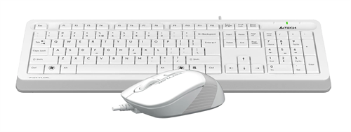 Клавиатура + мышь A4Tech Fstyler F1010 клав:белый/серый мышь:белый/серый USB Multimedia (F1010 WHITE F1010 WHITE