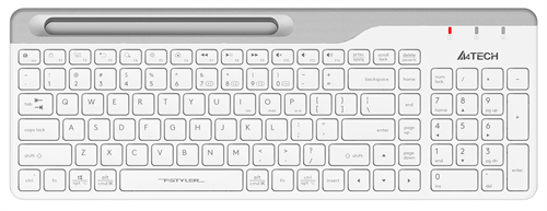 Клавиатура A4Tech FBK25 белый/серый USB беспроводная BT/Radio slim Multimedia (FBK25 WHITE) FBK25 WHITE