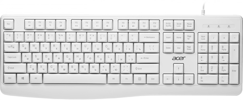 Клавиатура Acer OKW301 белый USB Multimedia для ноутбука (ZL.KBDCC.01B) ZL.KBDCC.01B