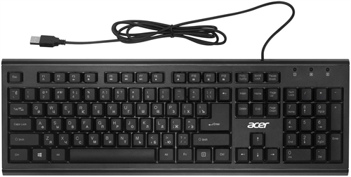Клавиатура Acer OKW120 черный USB Multimedia (ZL.KBDEE.006) кабель 1.8м ZL.KBDEE.006