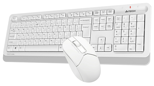 Клавиатура + мышь A4Tech Fstyler FG1012 клав:белый мышь:белый USB беспроводная Multimedia (FG1012 WH FG1012 WHITE