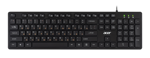 Клавиатура Acer OKW122 черный USB Multimedia (ZL.KBDEE.00C) кабель 1.5м ZL.KBDEE.00C