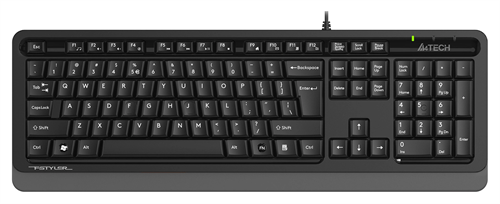 Клавиатура A4Tech FKS10 черный/серый USB (подставка для запястий) (FKS10 GREY) кабель 1.5м FKS10 GREY