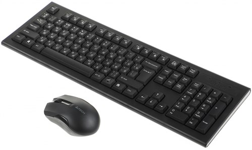 Клавиатура + мышь A4Tech 3000NS клав:черный мышь:черный USB беспроводная Multimedia 3000NS