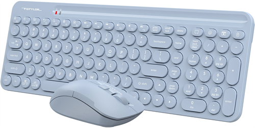 Клавиатура + мышь A4Tech Fstyler FG3300 Air2 клав:синий мышь:синий USB беспроводная slim Multimedia FG3300 AIR2-1