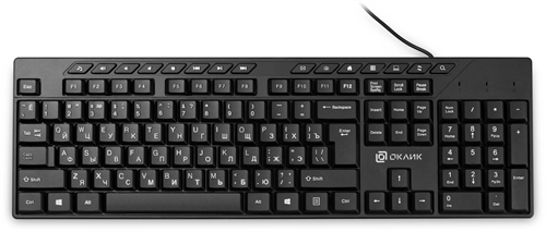 Клавиатура Оклик 125M черный USB Multimedia (1678108) 1678108