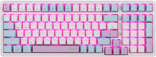 Клавиатура Acer OKW304 механическая белый USB Multimedia for gamer LED (ZL.KBDCC.01V) ZL.KBDCC.01V