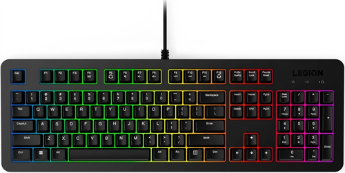 Клавиатура Lenovo Legion K310 RGB черный USB Multimedia for gamer LED (GY41N91872) кабель 1.8м GY41N91872