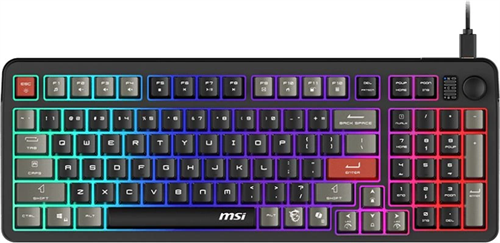 Клавиатура MSI GK110 черный/серый USB for gamer LED (S11-04RU258-HH9) S11-04RU258-HH9