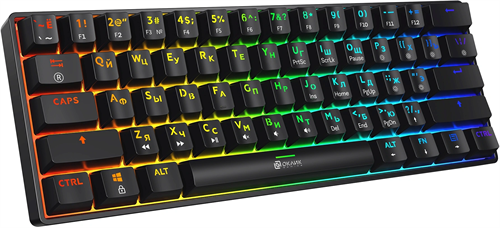 Клавиатура Оклик K713X механическая черный USB Multimedia for gamer LED 40972