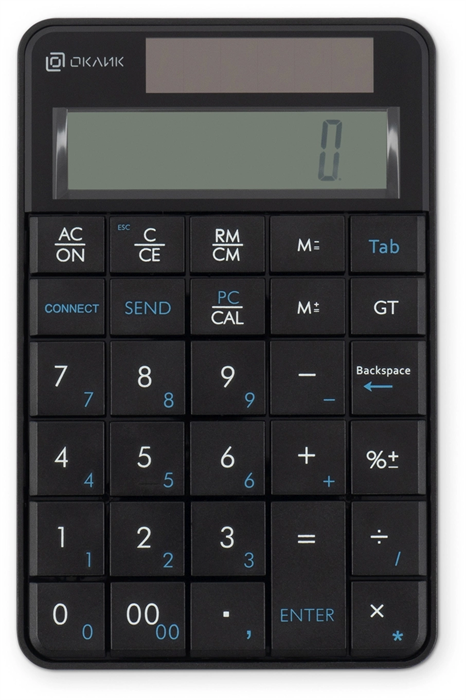 Числовой блок Оклик K604W черный USB беспроводная slim для ноутбука (1979325) 1979325