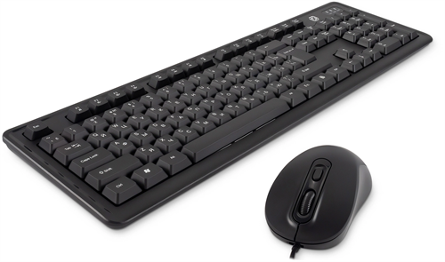 Клавиатура + мышь Оклик S605 клав:черный мышь:черный USB Multimedia 40989