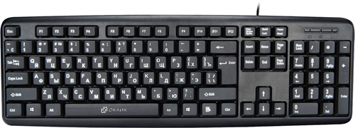 Клавиатура Оклик 180V2 черный USB (1185956) 1185956