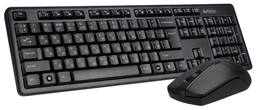 Клавиатура + мышь A4Tech 3330N клав:черный мышь:черный USB беспроводная Multimedia 3330N