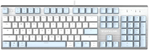 Клавиатура A4Tech Fstyler FS100 Neon механическая синий USB for gamer LED (FS100) кабель 1.8м FS100
