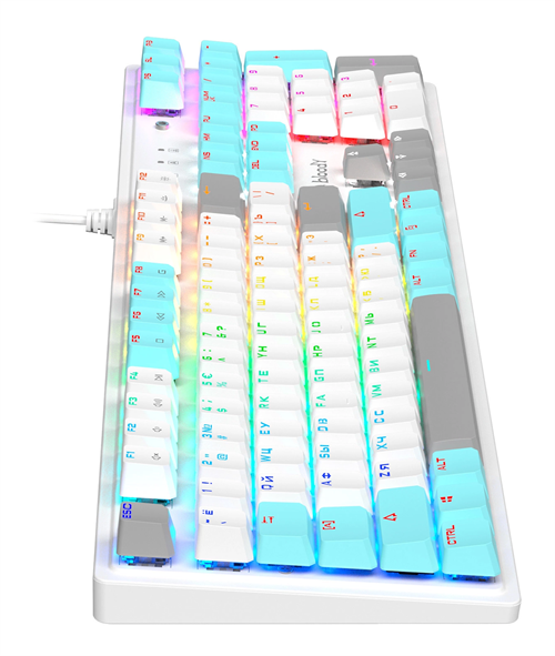 Клавиатура A4Tech S510N механическая белый USB for gamer LED (S510N (ICY WHITE )) кабель 1.8м S510N (ICY WHITE )