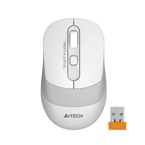 Мышь A4Tech Fstyler FG10 белый/серый оптическая 2000dpi беспров. USB 3but (FG10 WHITE) FG10 WHITE