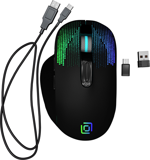 Мышь Оклик 636LWC черный оптическая 1600dpi беспров. USB/USB-C для ноутбука 6but (1158065) 1158065