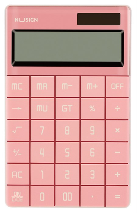 Калькулятор настольный Deli Nusign ENS041pink розовый 12-разр. ENS041PINK